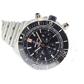 Breitling-BREITLING Super Chrono Mat B01 44 SS x red gold black Mens-Silvery