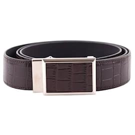 Autre Marque-Leather belt-Brown