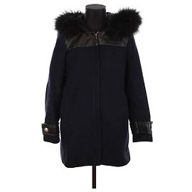 Claudie Pierlot Abrigo de lana Azul marino