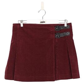 Burberry Mini falda de algodón Burdeos