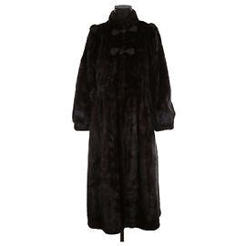 Saint Laurent Casaco de pele Marrom