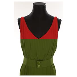 Céline-Silk dress-Red