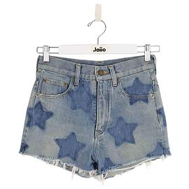 Saint Laurent Shorts de algodão Azul