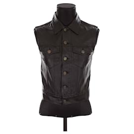 Saint Laurent Giacca di cotone Nero