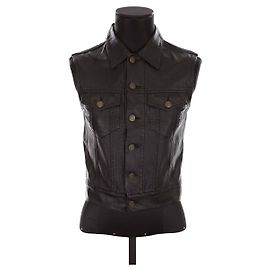 Saint Laurent Baumwolljacke Schwarz