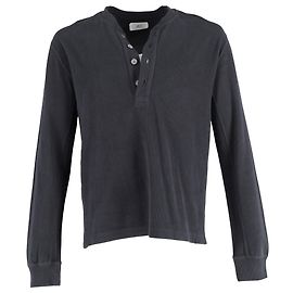 Autre Marque Sig. P. Maglione Henley a coste in cotone grigio Grigio