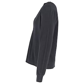 Autre Marque-M. P. Pull Henley côtelé en coton gris-Gris