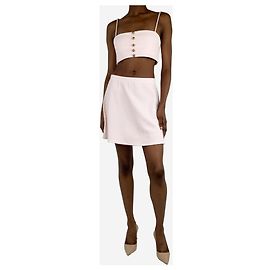 Reformation Set bralette a quadretti rosa e gonna mini - taglia S Rosa
