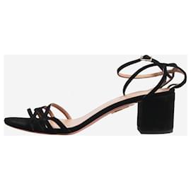 Aquazzura-Black suede sandal heels - size EU 39-Black
