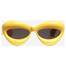 Loewe Gafas de sol amarillas en forma de gato infladas Amarillo