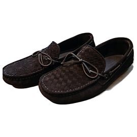 Bottega Veneta Suede Loafers Dark brown