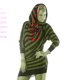 Alexander Mcqueen-2009 ALEXANDER McQUEEN Fall Winter 2009/2010 Red and Black Asymmetrical Dress-Multiple colors