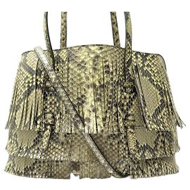 Alaïa NINE ALAIA PYTHON FRINGE HAND BAG WITH SNAKE STRAP Other