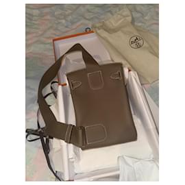 Hermès-HAC backpack PM TOGO calf leather 18 Etoupe-Other