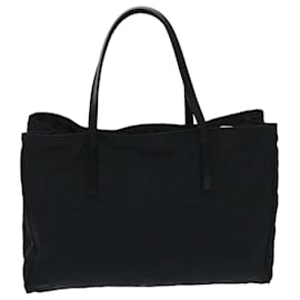 Fendi-FENDI Zucca Canvas Hand Bag Black Silver Auth ep5941-Black,Silvery