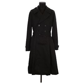 Claudie Pierlot Trench coat de algodón Negro