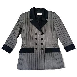 Yves Saint Laurent Saint Laurent pinstriped double-breasted blazer Grey