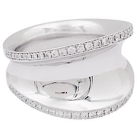 Bague Chopard "Impérial" or blanc, diamants. Autre