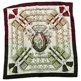 Hermès-HERMES Silk handkerchief T.  Silk-Dark red