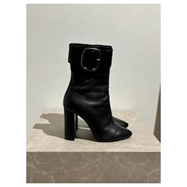 Saint Laurent-SAINT LAURENT Ankle boots T.EU 37.5 Leather-Black