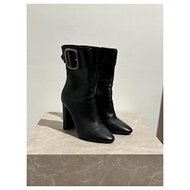 Saint Laurent-SAINT LAURENT Ankle boots T.EU 37.5 Leather-Black