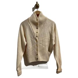 Hermès HERMES Strickwaren T.International M Wolle Beige