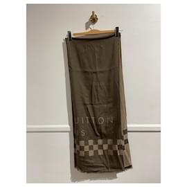 Louis Vuitton-LOUIS VUITTON Scarves T.  Cashmere-Brown