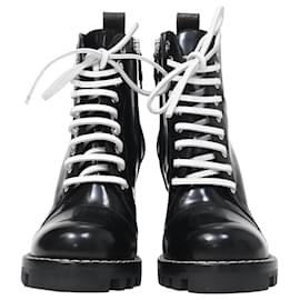 Louis Vuitton- Louis Vuitton Star Trail Laced Zipped Platform Boots in Black Leather-Black
