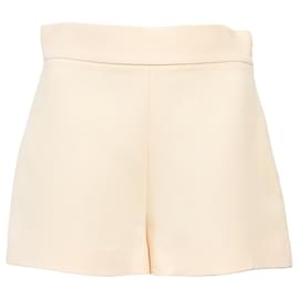 Dior-Christian Dior High-Rise Mini Shorts in Cream Cotton-White,Cream