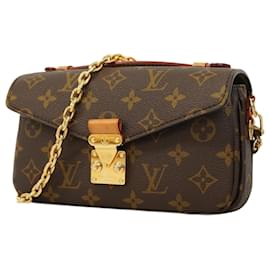 Louis Vuitton-Louis Vuitton Monogram Pochette Metis EW Shoulder Bag-Brown