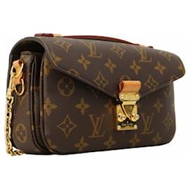 Louis Vuitton-Louis Vuitton Monogram Pochette Metis EW Shoulder Bag-Brown