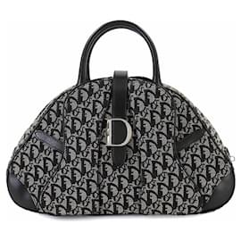 Christian Dior-Christian Dior Trotter Double Saddle Handbag-Black