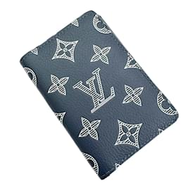 Louis Vuitton-Louis Vuitton Monogram Shadow Card Case-White,Navy blue,Monogram