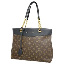 Louis Vuitton-Louis Vuitton Monogram Pallas Shopper Shoulder Bag-Brown,Black
