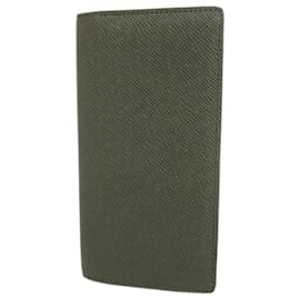 Louis Vuitton-Louis Vuitton Long Wallet Taiga Portefeuille Brazza M30501 Noir-Black