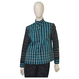 Autre Marque Blazer Carlisle in cotone a quadri blu verde e nero Multicolore