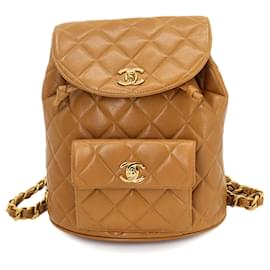 Chanel-Chanel Matelasse Chain Backpack-Light brown