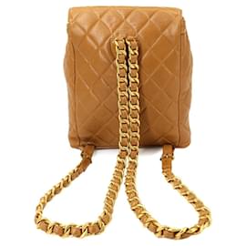 Chanel-Chanel Matelasse Chain Backpack-Light brown