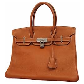 Hermès-Hermes Birkin 30 Togo Handbag-Red