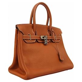 Hermès-Hermes Birkin 30 Togo Handbag-Red
