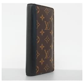 Louis Vuitton-Louis Vuitton Long Wallet Monogram Macassar-Brown,Black
