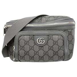 Gucci-Gucci Ophidia Gray Fanny Pack-Brown