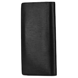 Louis Vuitton-Louis Vuitton Epi Portofois Brazza Long Wallet-Black