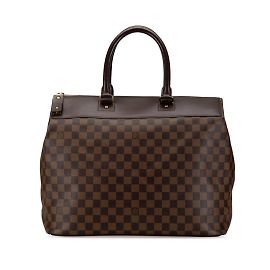Bolsa Boston Damier Greenwich PM Louis Vuitton Marrom
