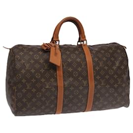 Louis Vuitton-LOUIS VUITTON Monogram Keepall 50 Boston Bag M41426 LV Auth 95626-Monogram