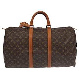 Louis Vuitton-LOUIS VUITTON Monogram Keepall 50 Boston Bag M41426 LV Auth 95626-Monogram