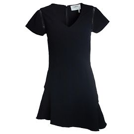 Ba&sh, black dress with open woven sleeves Black
