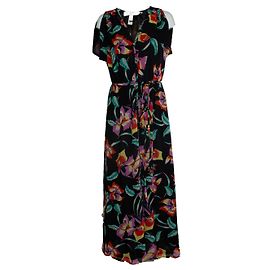 Joie, Floral Maxikleid Schwarz Mehrfarben