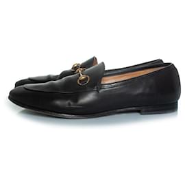 Autre Marque-Gucci, Black leather Jordan loafers-Black