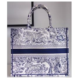 Dior-Dior Book Tote large bag-White,Blue